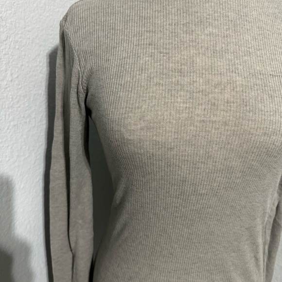 Zara Women Gray Long Sleeves Turtleneck Wool Blend Cozy Pull Over Top Sz M - Picture 6 of 14